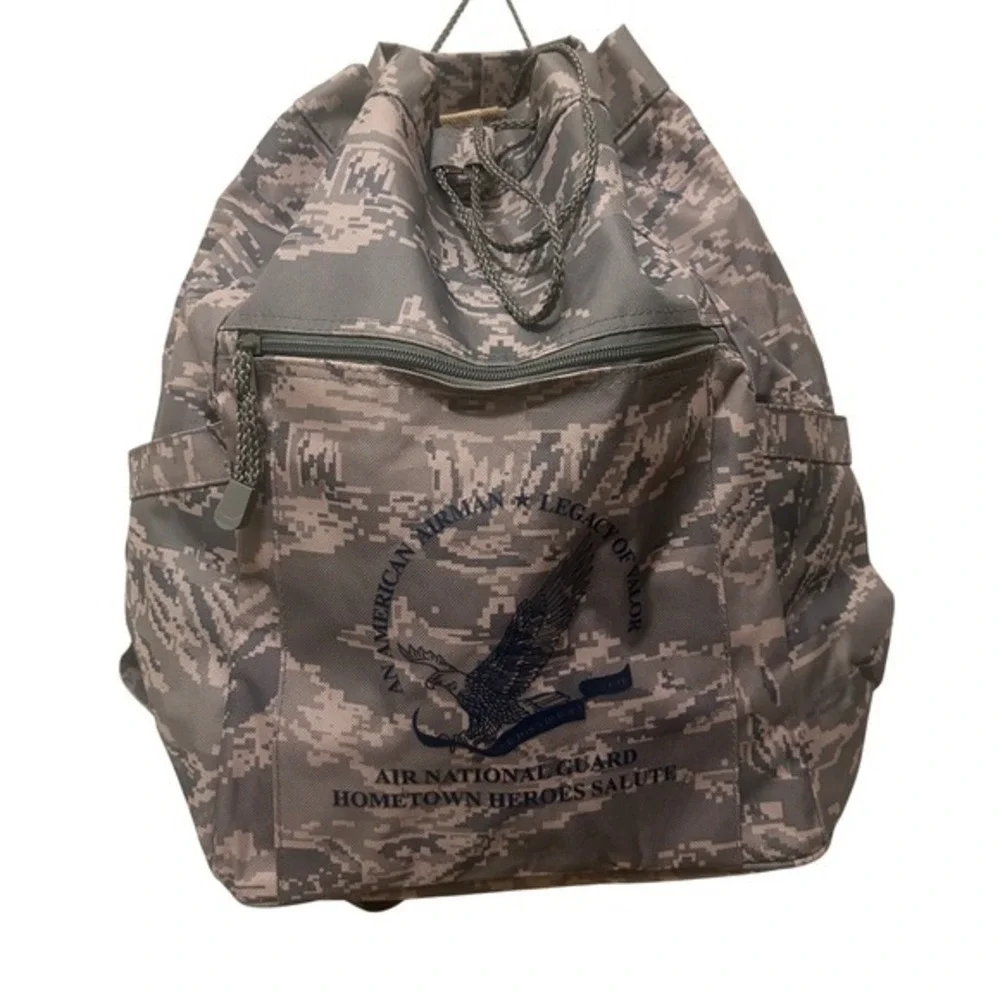 Air National Guard Camo Digital Backpack‎ Drawstring Bag Hometown Heroes